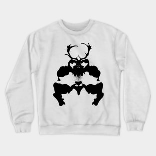 Mysterious Rorschach Stag Crewneck Sweatshirt